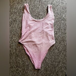 Aerie Pink One Piece Swimsuit with Scoop Neckline